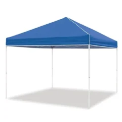 Z-Shade 10 X 10 Foot Everest Instant Outdoor Canopy Camping Patio Shelter, Blue, & Z-Shade 10 Ft Angled Leg Canopy Tent Taffeta Attachment, Blue