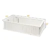 48''x24''Raised Garden Bed Rectangle Plant Box Planter Flower Vegetable White